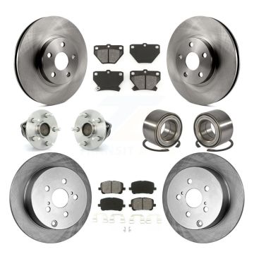 Front Rear Hub Bearing Brake Rotor Pads Kit (10Pc) For Toyota Matrix Corolla Pontiac Vibe KBB-106590