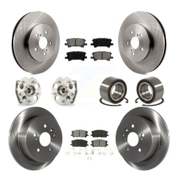 Front Rear Hub Bearing Brake Rotor Pad Kit (10Pc) For Lexus RX350 RX330 Toyota Highlander KBB-106622