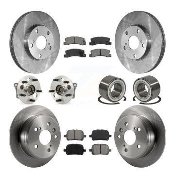 Front Rear Hub Bearing Brake Rotor And Pad Kit (10Pc) For Toyota Camry Solara Lexus ES300 KBB-106633