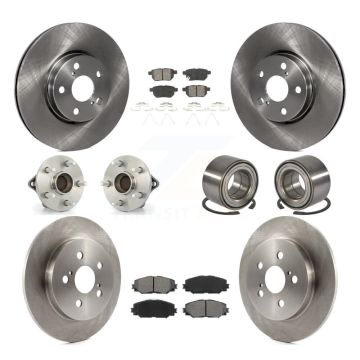 Front Rear Hub Bearing Brake Rotor Pads Kit (10Pc) For Toyota Corolla Matrix Pontiac Vibe KBB-106717