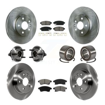 Front Rear Hub Bearing Assembly Disc Brake Rotors And Pads Kit (10Pc) For Chevrolet Sonic KBB-106774
