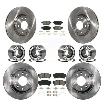 Front Rear Bearing Brake Rotor & Pad Kit (10Pc) For Ford Fusion Lincoln MKZ Mercury Milan KBB-106844