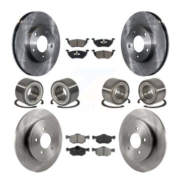 Front Rear Bearing Disc Brake Rotor Pads Kit (10Pc) For Ford Escape Mazda Tribute Mercury KBB-106864