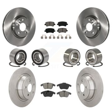 Front Rear Bearing Disc Brake Rotor Pads Kit (10Pc) For 2012-2015 Land Rover Range Evoque KBB-106870