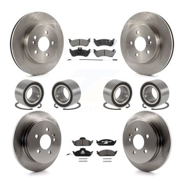 Front Rear Bearing Disc Brake Rotor & Pads Kit (10Pc) For Mercedes-Benz ML320 ML350 ML430 KBB-106872