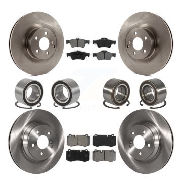 Front Rear Bearing Brake Rotor & Pad Kit (10Pc) For Mercedes-Benz S350 With Sport Package KBB-106873