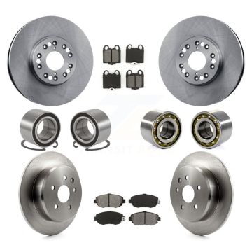 Front Rear Wheel Bearings Disc Brake Rotors And Pads Kit (10Pc) For 2001-2005 Lexus IS300 KBB-106875