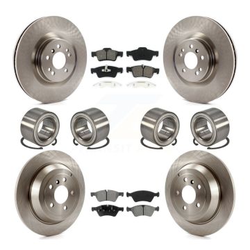 Front Rear Wheel Bearings Disc Brake Rotors And Pads Kit (10Pc) For Mercedes-Benz ML320 KBB-106885