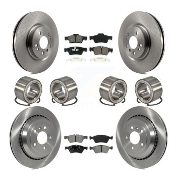 Front Rear Wheel Bearing Disc Brake Rotor And Pad Kit (10Pc) For Mercedes-Benz ML500 R350 KBB-106886