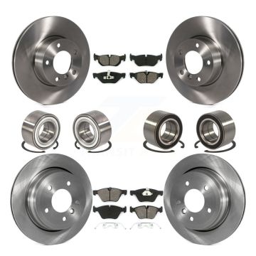 Front Rear Wheel Bearing Disc Brake Rotor And Pads Kit (10Pc) For 2008 BMW 328xi To 08 07 KBB-106892