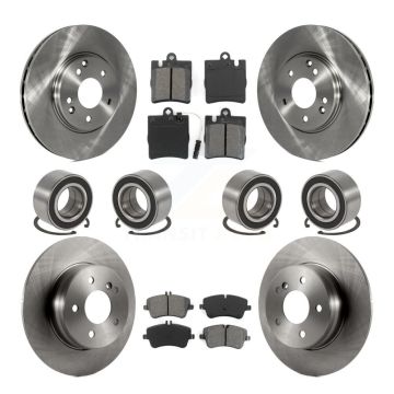 Front Rear Bearing Disc Brake Rotor Pads Kit (10Pc) For Mercedes-Benz C280 C240 C320 C350 KBB-106901