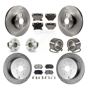 Front Rear Hub Bearing Brake Rotor Pads Kit (10Pc) For Toyota Matrix Corolla Pontiac Vibe KBB-106993