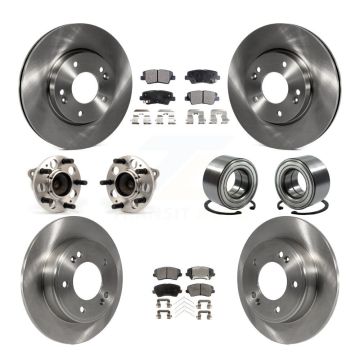 Front Rear Hub Bearing Brake Rotor Pad Kit (10Pc) For Kia Forte Hyundai Elantra GT Forte5 KBB-107203