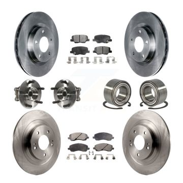 Front Rear Hub Bearing Disc Brake Rotor Pad Kit (10Pc) For Mitsubishi RVR Outlander Sport KBB-107238