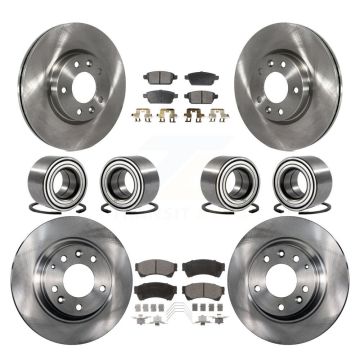 Front Rear Bearing Brake Rotor & Pad Kit (10Pc) For Ford Fusion Lincoln MKZ Mercury Milan KBB-107250