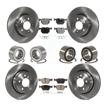 Front Rear Wheel Bearing Disc Brake Rotor And Ceramic Pad Kit (10Pc) For 2004-2010 BMW X3 KBB-107284