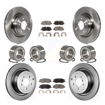 Front Rear Bearing Brake Rotor & Pads Kit (10Pc) For Land Rover Range Naturally Aspirated KBB-107287