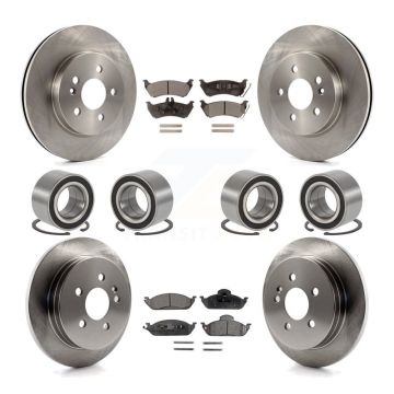 Front Rear Bearing Disc Brake Rotor & Pads Kit (10Pc) For Mercedes-Benz ML320 ML350 ML430 KBB-107290