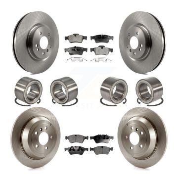 Front Rear Bearing Disc Brake Rotor And Pads Kit (10Pc) For 2010-2011 Mercedes-Benz ML450 KBB-107301