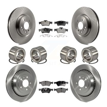 Front Rear Wheel Bearing Disc Brake Rotor And Pad Kit (10Pc) For Mercedes-Benz ML500 R350 KBB-107304