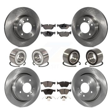 Front Rear Wheel Bearing Disc Brake Rotor And Ceramic Pads Kit (10Pc) For BMW 328xi 325xi KBB-107306