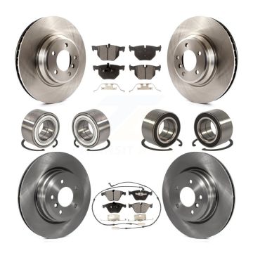 Front Rear Bearing Disc Brake Rotor And Ceramic Pads Kit (10Pc) For BMW 335i xDrive 335xi KBB-107309