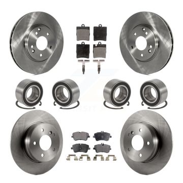 Front Rear Bearing Disc Brake Rotor Pads Kit (10Pc) For Mercedes-Benz C280 C240 C320 C350 KBB-107319