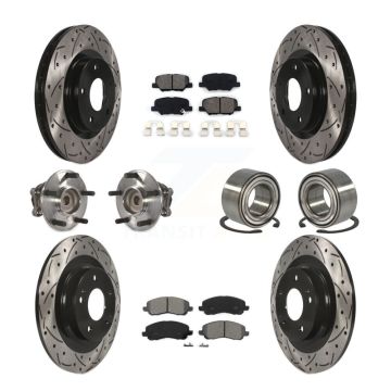 Front Rear Hub Bearing Coat Brake Rotor Pad Kit (10Pc) For Mitsubishi RVR Outlander Sport KBB-107508