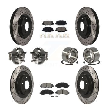 Front Rear Hub Bearing Coat Brake Rotor Pad Kit (10Pc) For Mitsubishi RVR Outlander Sport KBB-107509