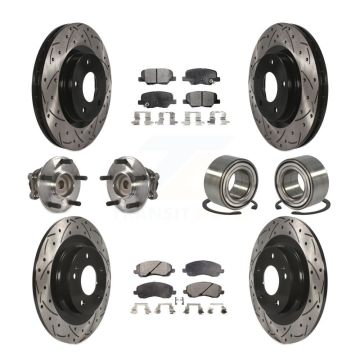 Front Rear Hub Bearing Coat Brake Rotor Pad Kit (10Pc) For Mitsubishi RVR Outlander Sport KBB-107605