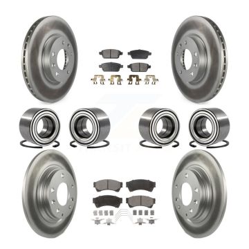 Front Rear Bearing Coated Brake Rotor Pads Kit (10Pc) For Ford Fusion Lincoln MKZ Mercury KBB-107902