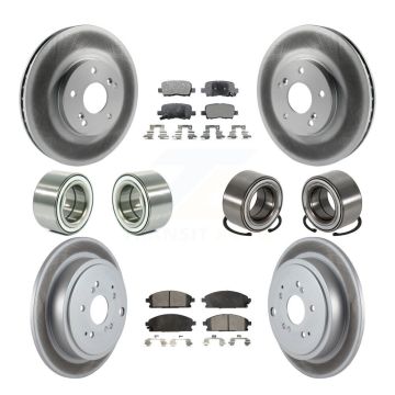 Front Rear Bearings Coated Disc Brake Rotors And Pads Kit (10Pc) For 2003-2006 Acura MDX KBB-107934