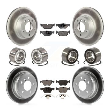 Front Rear Bearing Coated Disc Brake Rotor And Pad Kit (10Pc) For 2008 BMW 328xi To 08 07 KBB-107946