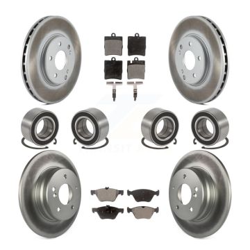 Front Rear Bearing Coat Brake Rotor Pads Kit (10Pc) For Mercedes-Benz E320 Sedan with AWD KBB-107954