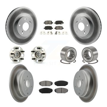 Front Rear Hub Bearing Coated Disc Brake Rotor Pad Kit (10Pc) For 2002-2004 Honda Odyssey KBB-107976