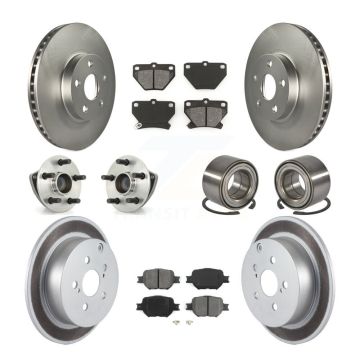 Front Rear Wheel Hub Bearing Coated Disc Brake Rotor And Pad Kit (10Pc) For Toyota Celica KBB-108011