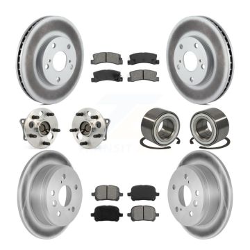Front Rear Hub Bearing Coated Brake Rotor & Pads Kit (10Pc) For Toyota Camry Solara Lexus KBB-108048