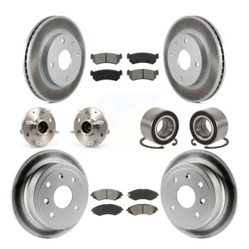 Front Rear Hub Bearing Coat Brake Rotor Pad Kit (10Pc) For Chevrolet Optra Suzuki Forenza KBB-108054