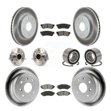 Front Rear Hub Bearing Coated Brake Rotor Pads Kit (10Pc) For Chevrolet Optra Suzuki Reno KBB-108055