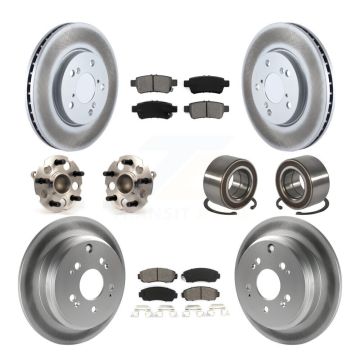 Front Rear Hub Bearing Coated Disc Brake Rotor Pad Kit (10Pc) For 2005-2010 Honda Odyssey KBB-108057