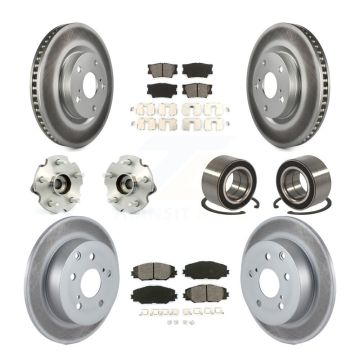 Front Rear Hub Bearing Coated Brake Rotor & Pad Kit (10Pc) For Toyota Matrix Pontiac Vibe KBB-108131