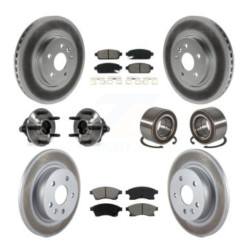 Front Rear Hub Bearing Coated Brake Rotor Pad Kit (10Pc) For 2013-2014 Chevrolet Sonic RS KBB-108189