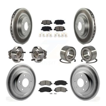 Front Rear Hub Bearing Coat Brake Rotor Pad Kit (10Pc) For Mitsubishi RVR Outlander Sport KBB-108240
