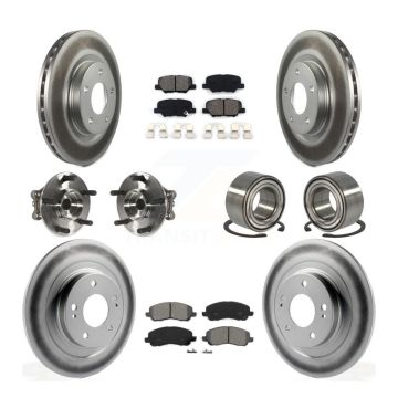 Front Rear Hub Bearing Coat Brake Rotor Pad Kit (10Pc) For Mitsubishi RVR Outlander Sport KBB-108241