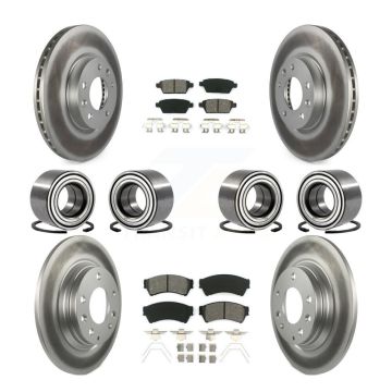 Front Rear Bearing Coated Brake Rotor Pads Kit (10Pc) For Ford Fusion Lincoln MKZ Mercury KBB-108249
