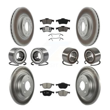 Front Rear Bearing Coated Disc Brake Rotors And Pads Kit (10Pc) For 2006 Mazda 5 To 02 06 KBB-108251