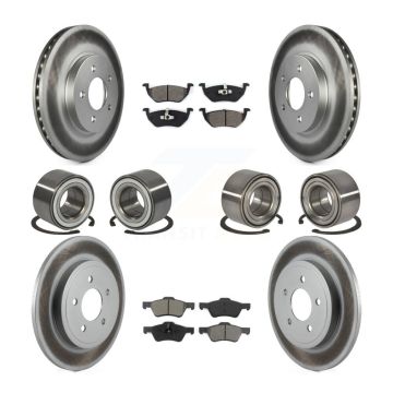 Front Rear Bearing Coated Disc Brake Rotor Pad Kit (10Pc) For Ford Escape Mercury Mariner KBB-108266