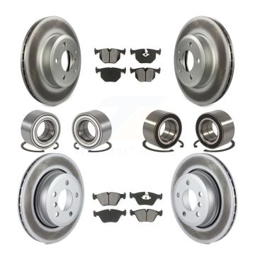 Front Rear Wheel Bearing Coated Disc Brake Rotor And Pads Kit (10Pc) For 2004-2010 BMW X3 KBB-108271