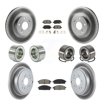 Front Rear Bearings Coated Disc Brake Rotors And Pads Kit (10Pc) For 2003-2006 Acura MDX KBB-108277