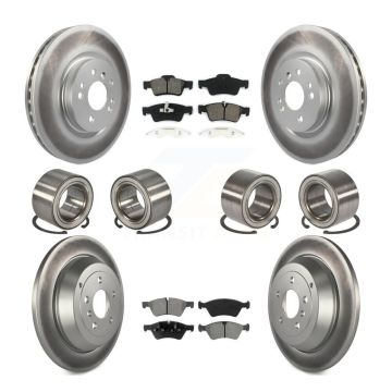 Front Rear Bearing Coated Brake Rotor & Pads Kit (10Pc) For 2010-2011 Mercedes-Benz ML450 KBB-108281